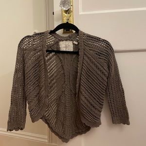 Light Brown Anthropologie Cardigan